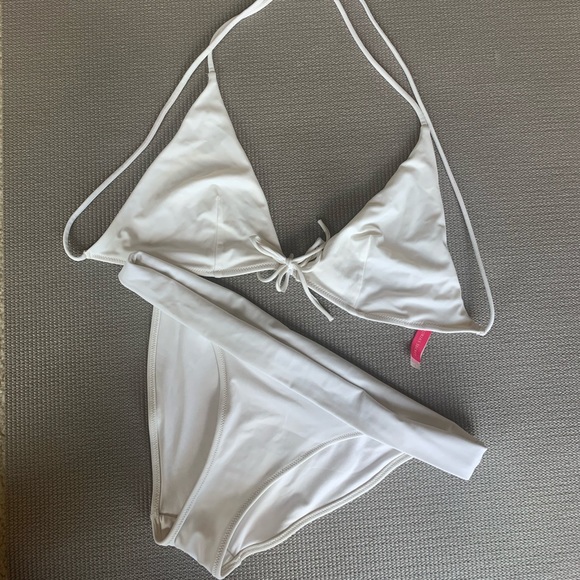 Victoria's Secret Other - Victoria’s Secret white triangle bikini size L